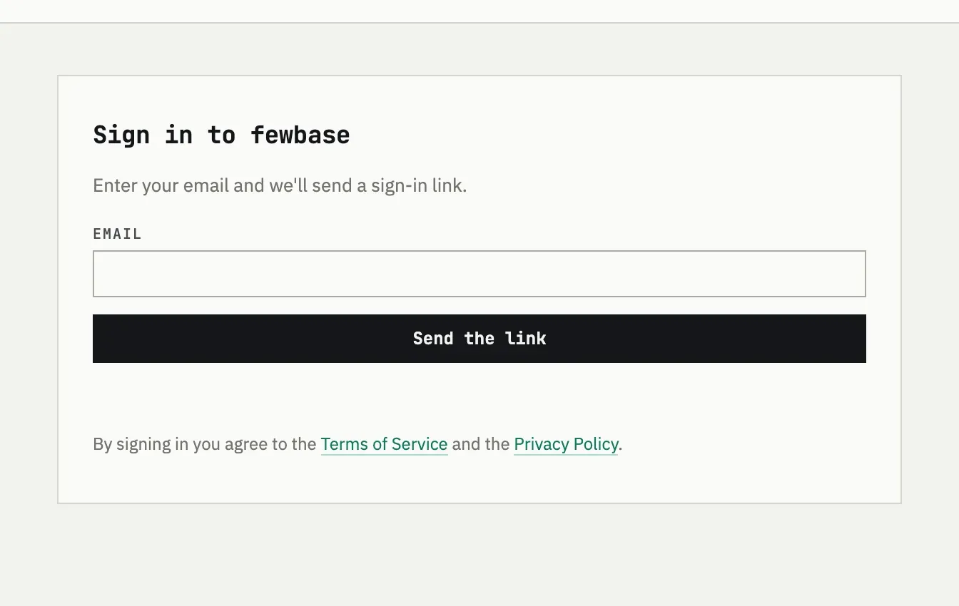 Sign-in form